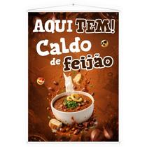 Banner Faixa Lona Aqui Tem Caldo de Feijão Inverno 100x70 Banner Faixa Lona Aqui Tem Caldo de Feijão Inverno 100x70