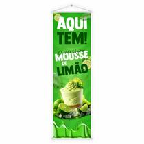 Banner Faixa Lona Aqui Tem Mousse Limão Sobremesa 100x30 Banner Faixa Lona Aqui Tem Mousse Limão Sobremesa 100x30