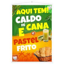 Banner Faixa Lona Caldo de Cana e Pastel Pastelaria Lanchonete Mercearia Quiosque Baraquinha Divulgação Propaganda Garapa Garaperia Comida 100x70