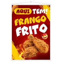 Banner Faixa Lona Frango Frito Crocante Lanchonete 100x70