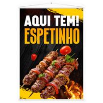 Banner Faixa Lona Stand Espetinho Churrasco Carne Lanchonete Espetaria Churrascaria Restaurante Mercearia Propaganda Divulgação Açougue 100x70