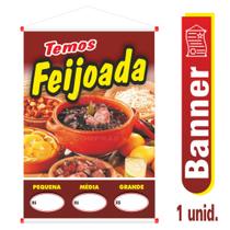Banner Feijoada - Restaurante - Marmitex - Self Service - 2 Tamanhos 40cm x 60cm e 60cm x 90cm - Impressões Paranaguá