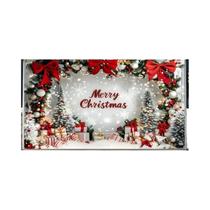 Banner Festivo De Natal Com Paisagem Nevosa, Laço Decorativo Para Presentes, Decoração De Parede Banner Festivo De Natal Com Paisagem Nevosa, Laço Decorativo Para Presentes, Decoração De Parede