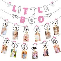 Banner fotográfico Clothmile Halloween Ghost 1st Birthday Girl Banner fotográfico Clothmile Halloween Ghost 1st Birthday Girl