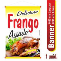 Banner Frango Assado 60cm x 90cm Sem Espaço para Preço