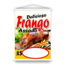 Banner Frango Assado Placas Iguassu 30x40cm: Pendure, Divulgue, Atraia! Uso Interno/Externo