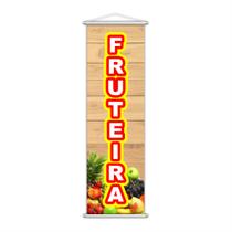 Banner Fruteira Frutas Banca Serviço Lona Colorido 100x30cm