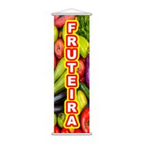 Banner Fruteira Frutas Serviço Banca Lona Colorido 100X30Cm