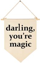 Banner FYSIA Darling You're Magic Canvas 39x28 cm bege
