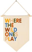 Banner FYSIA Where The Wild Ones Play, tela de 39x28 cm Banner FYSIA Where The Wild Ones Play, tela de 39x28 cm