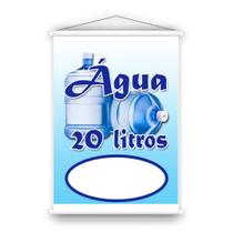 Banner Galão de Água 20L tam G 60x80cm Placas iguassu Pendure, Decore, Divulgue e Venda Resistente ao Sol e a Chuva