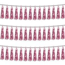Banner Garland Hysilla Metallic Tassel Fringe 9 m rosa claro Banner Garland Hysilla Metallic Tassel Fringe 9 m rosa claro