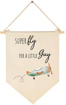 Banner GEANHIL Super Fly Plane Nursery Decoração de parede 40x28cm