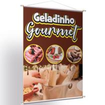 Banner Geladinho Gourmet Impresso Em Alta Qualidade - F SHOP