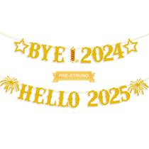 Banner Giflloon Bye 2024 Olá 2025 Feliz Ano Novo 2025