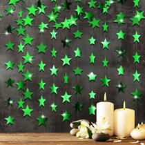 Banner Glitter Star Garland Decor Patelai 40m verde x10