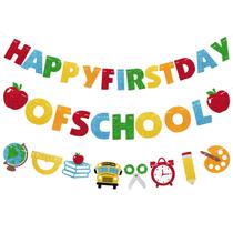 Banner Happy First Day of School, 3 unidades Welcome Back Kids