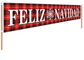 Banner Hrystarad Feliz Navidad, festa de Natal de 3 x 9,8 pés