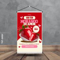 Banner Impressão Digital MORANGO DO AMOR Banner Impressão Digital MORANGO DO AMOR