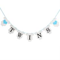Banner It's Twins Baby Shower Decor, festa de revelação de gênero