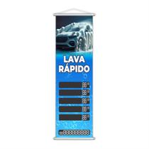 Banner Lava Rápido Automóvel Carro Fone Contato 100X30Cm