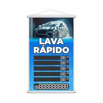 Banner Lava Rápido Automóvel Carro Fone Contato 60X40Cm