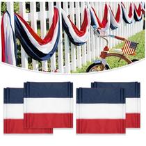 Banner LinaGarten Kit com 4 Unidades 18x610 cm Bandeiras Patrióticas dos EUA Banner LinaGarten Kit com 4 Unidades 18x610 cm Bandeiras Patrióticas dos EUA