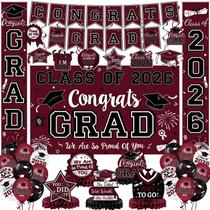 Banner LINHAXM Decorações de Formatura Turma de 2026 Bordô Banner LINHAXM Decorações de Formatura Turma de 2026 Bordô