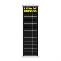 Banner Lista de Preços Tabela Vendas Serviço Lona 100x30cm