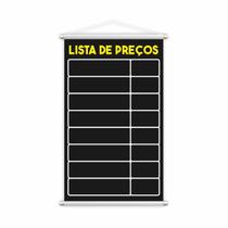 Banner Lista de Preços Tabela Vendas Serviço Lona 60x40cm