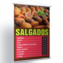 Banner Lista De Salgados, Coxinha, Kibe, Esfihas, Bolinho - Shop G Artes