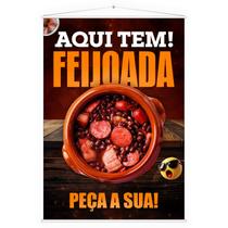 Banner Lona Aqui Tem Feijoada Marmitaria Fachada 100x70