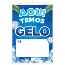 Banner Lona Faixa Divulgação Temos Gelo Comércio Bar 60x40 Banner Lona Faixa Divulgação Temos Gelo Comércio Bar 60x40