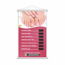 Banner Manicure E Pedicure Unha Art Nail Design 60X40Cm