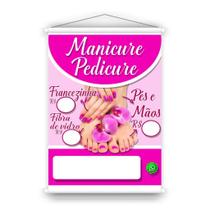 Banner Manicure Pedicure Francesinha Fibra Ref:7 SEM PERSONALIZAÇÃO Não mancha Não desbota Sol e chuva