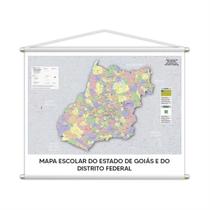 Banner Mapa Escolar De Goiás E Distrito Federal 100X80Cm