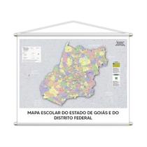Banner Mapa Escolar De Goiás E Distrito Federal 130X100Cm