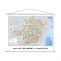 Banner Mapa Escolar Do Estado De Minas Gerais 130X100Cm