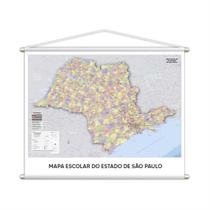 Banner Mapa Escolar Do Estado De São Paulo 100X80Cm