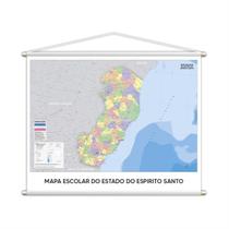 Banner Mapa Escolar Do Estado Do Espírito Santo 100X80Cm