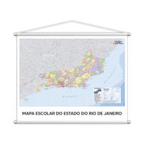 Banner Mapa Escolar Do Estado Do Rio De Janeiro 100X80Cm - Plimshop