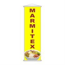Banner Marmitex Restaurante Comida Serviço Amarelo 100x30cm Banner Marmitex Restaurante Comida Serviço Amarelo 100x30cm