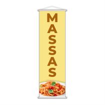 Banner Massas Espaguete Macarrão Restaurante Comida 100x30cm
