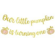 Banner Mz.ogm Our Little Pumpkin Turning One Theme Fall