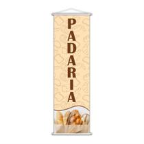 Banner Padaria Panificadora Pães Comida Serviço 100x30cm