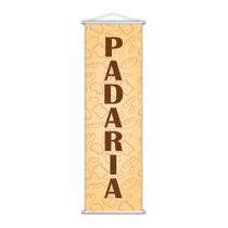 Banner Padaria Panificadora Pães Serviço Lona 100X30Cm