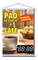 Banner Pão De Queijo Café - new face! comunicação visual