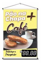 Banner Pão Na Chapa E Café - new face! comunicação visual