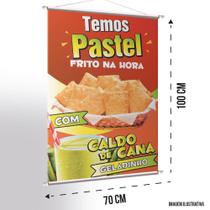 Banner Pastel Frito Com Caldo De Cana Fresco, Na Hora
