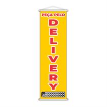 Banner Peça Pelo Delivery Telefone Contato Motoboy 100x30cm